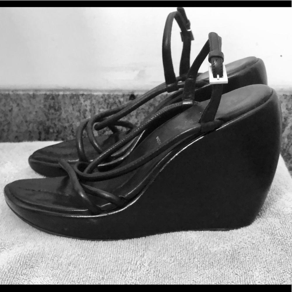 Prada Leather Wedge Sandals in 36.5